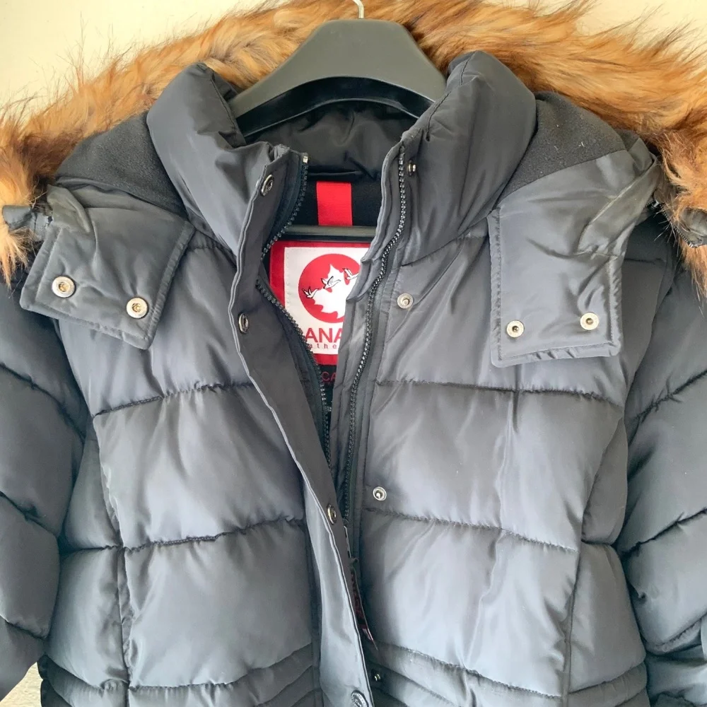 PLUS SIZE! Canada Weather Gear Parka Fur Hood Black Winter Coat Womens Size 1X